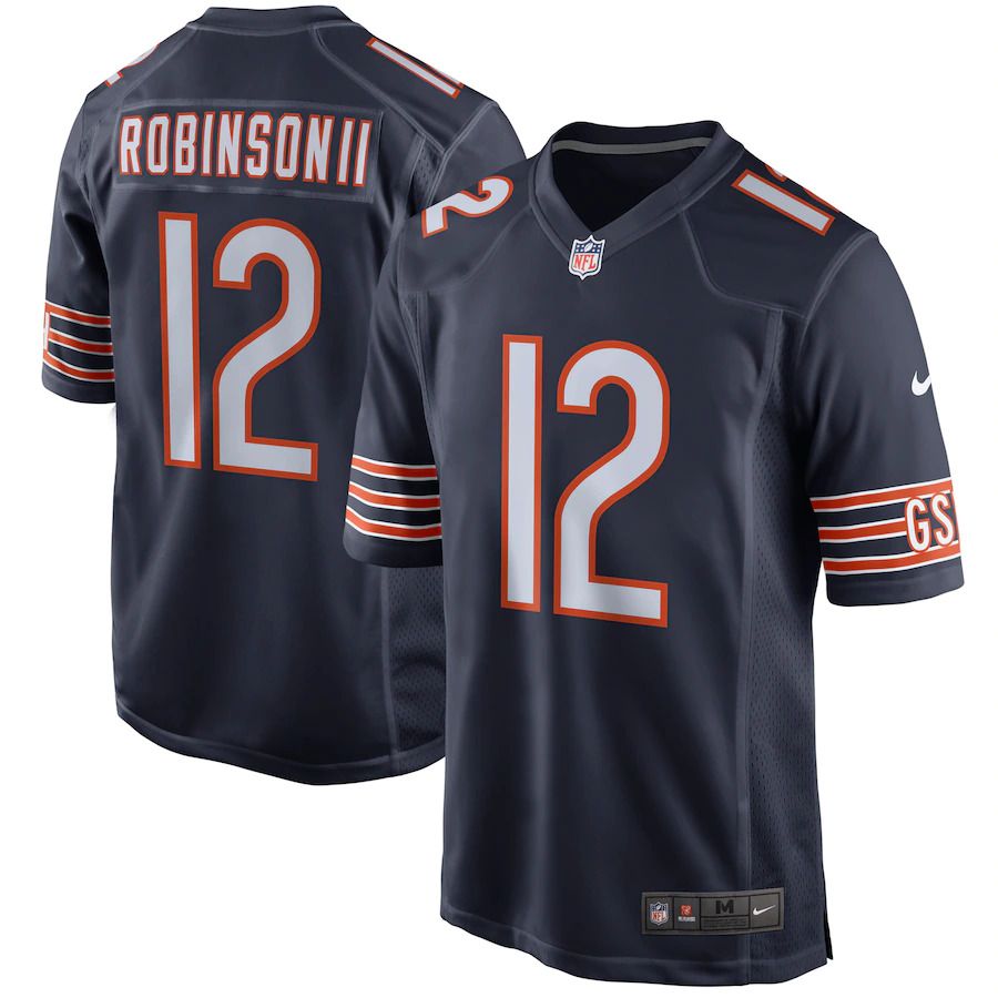 Men Chicago Bears #12 Allen Robinson Nike Navy Game Player NFL Jersey